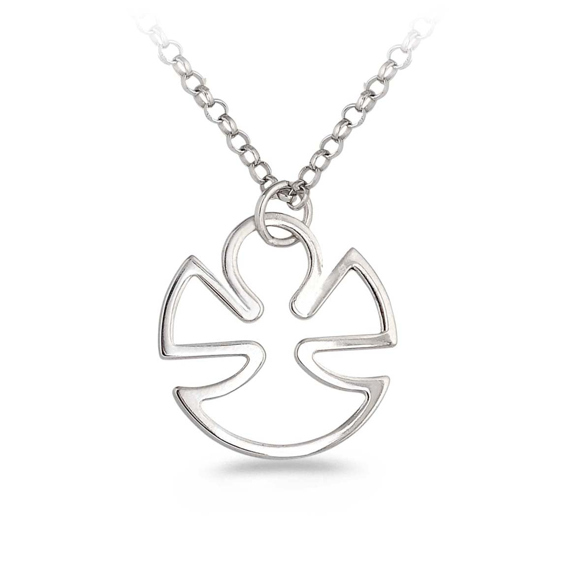 ANGELO LEO-Pendente Flat rodio