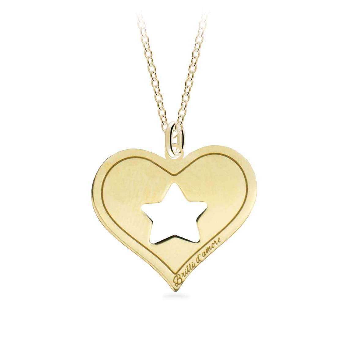 CUORE STELLA-Pendente dorato