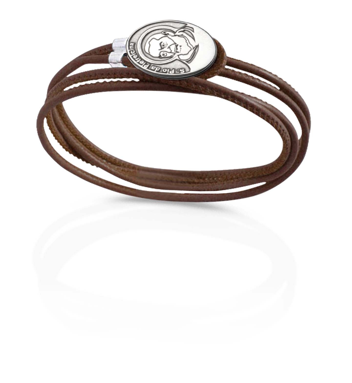 BDF - Padre Pio (pelle marrone)